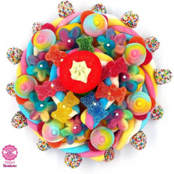GATEAU DE BONBONS ARC EN CIEL